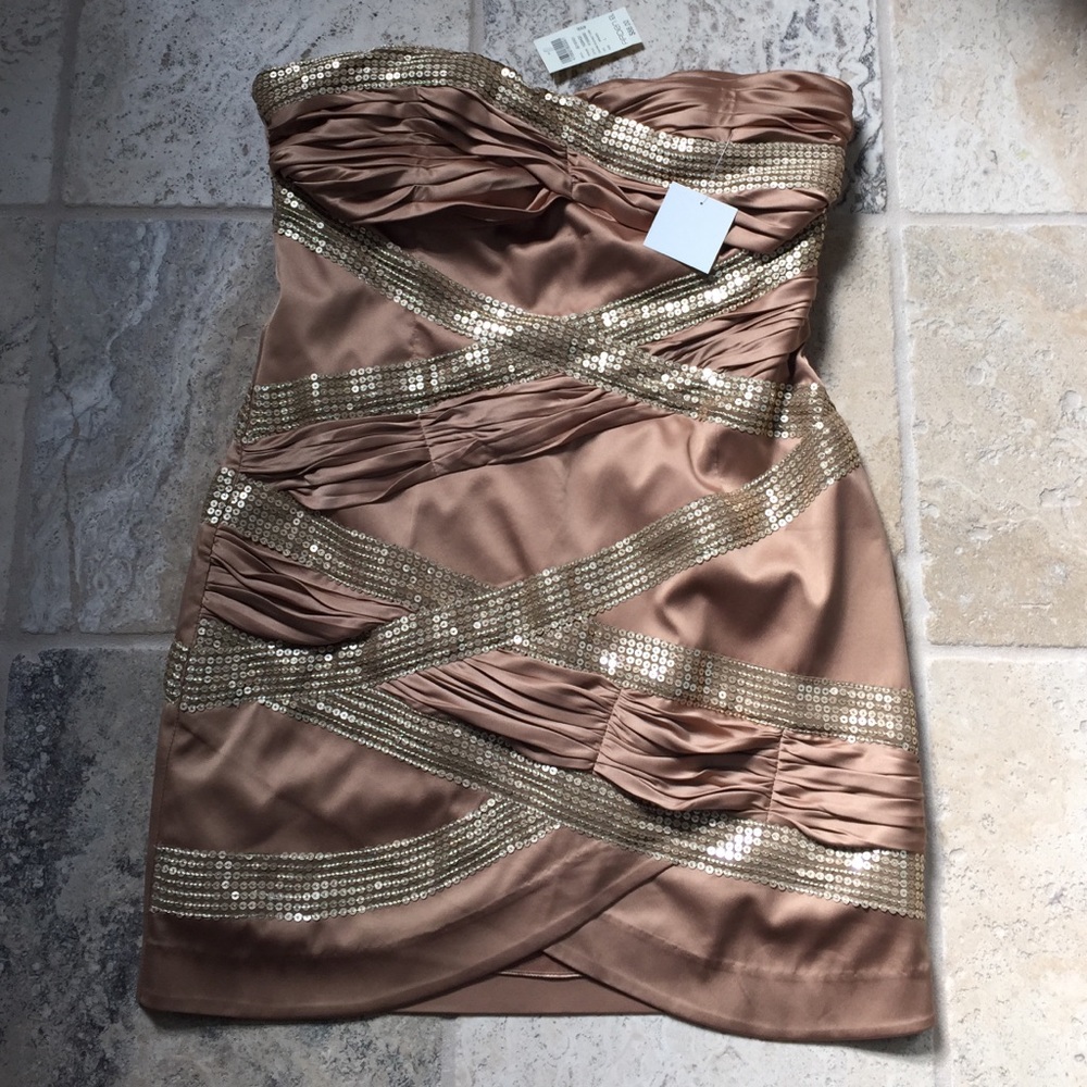 Arden B bronze/gold sequin dress